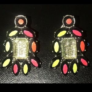 Lulu Frost Neon Baroque Marie Antoinette earrings